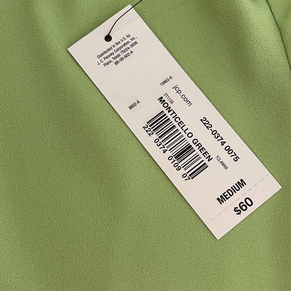 w worthington dress size M 3/4 sleeve green - Picture 10 of 10